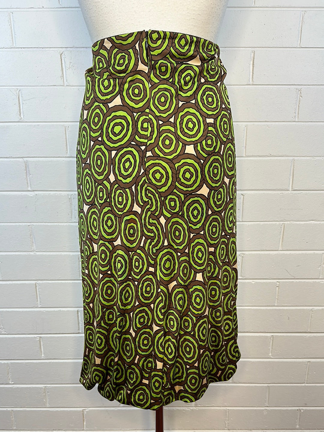 Herion | Venice | skirt | size 10 | midi length | 100% silk | made in Italy