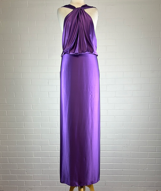 Carla Zampatti | gown | size 10 | maxi length | 100% silk | made in Australia