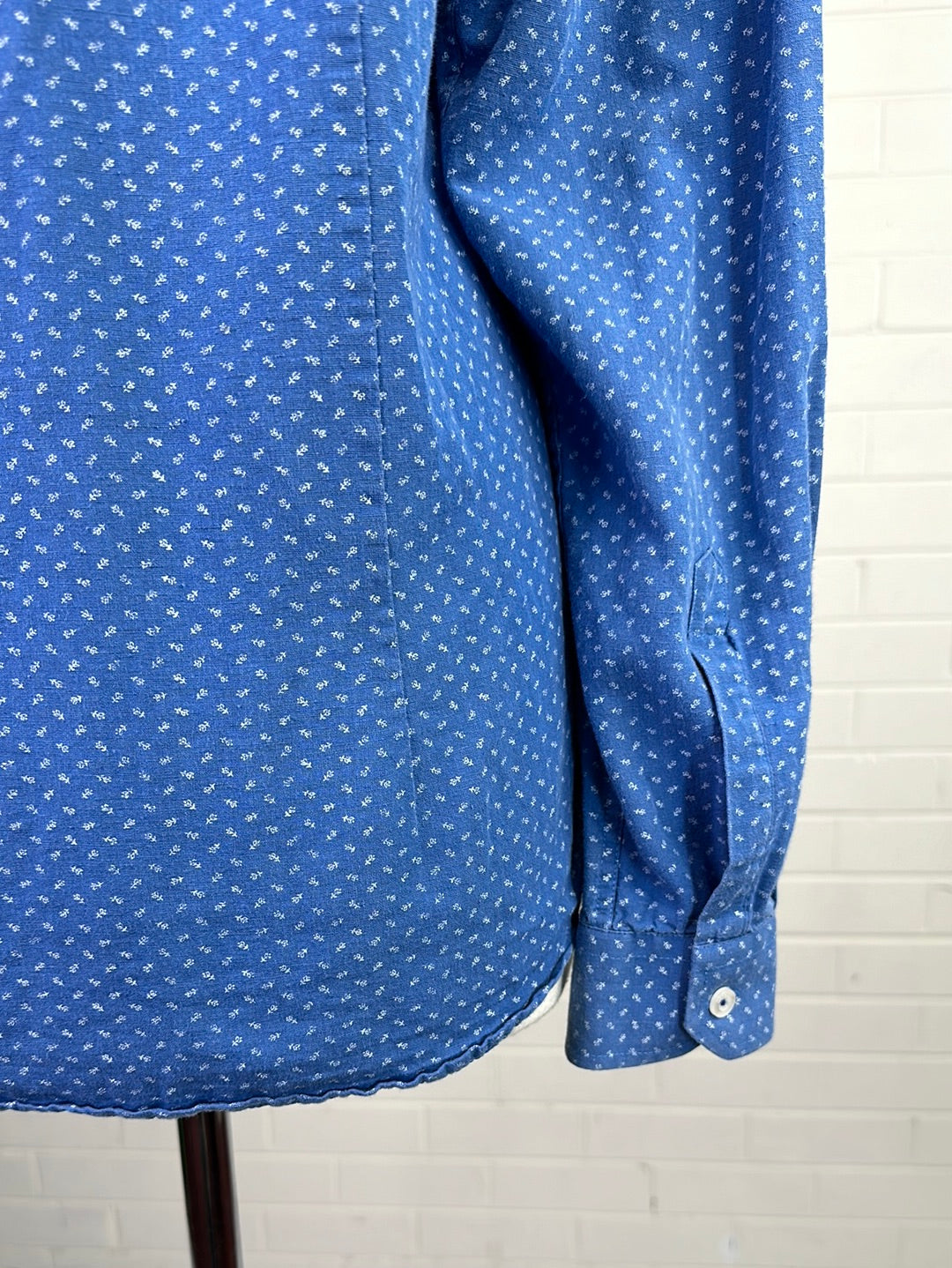 Oxford | shirt | size 12 | long sleeve | cotton linen blend