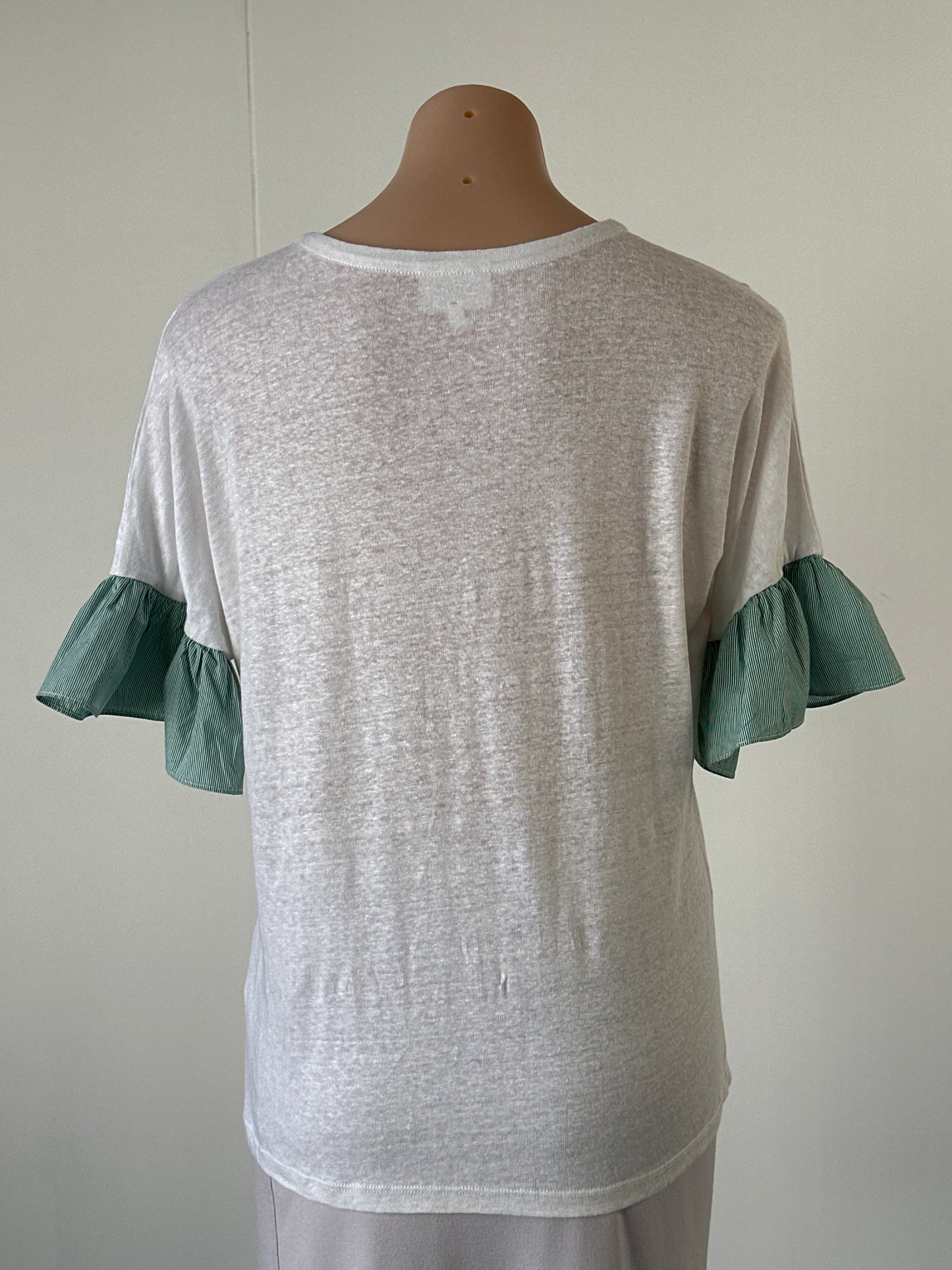 Seed | top | size 8 | elbow length sleeve | 100% linen