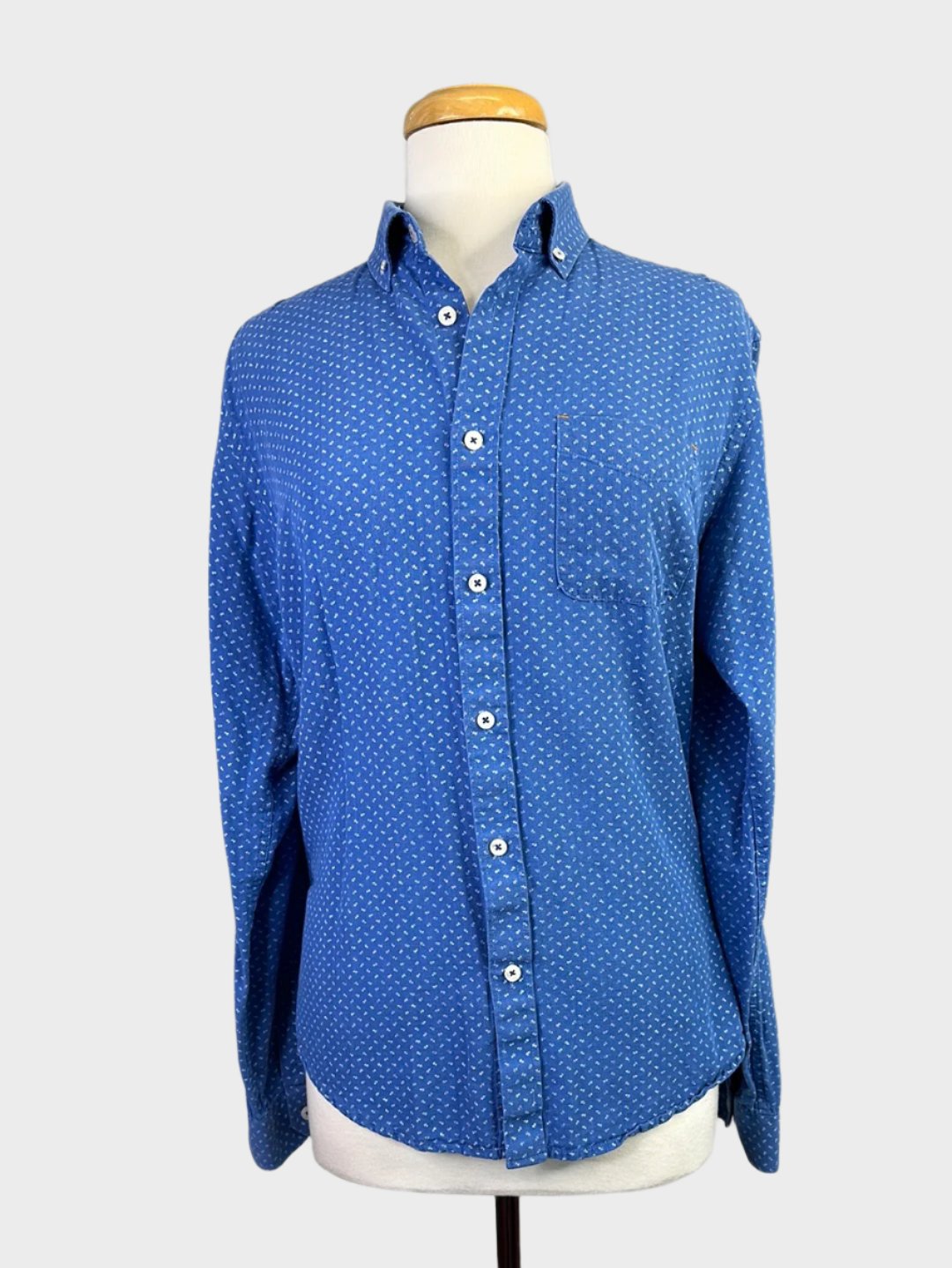 Oxford | shirt | size 12 | long sleeve | cotton linen blend