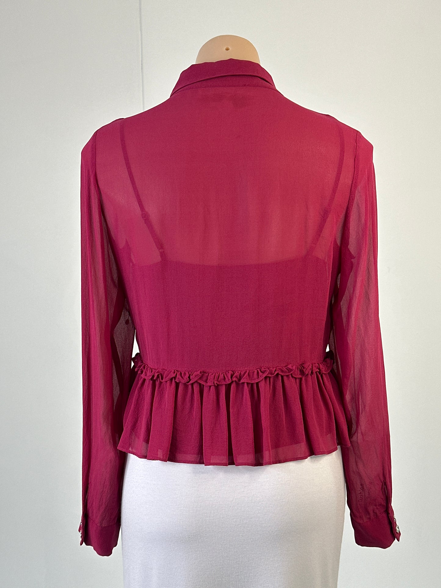 Alannah Hill | shirt | size 10 | long sleeve | 100% silk