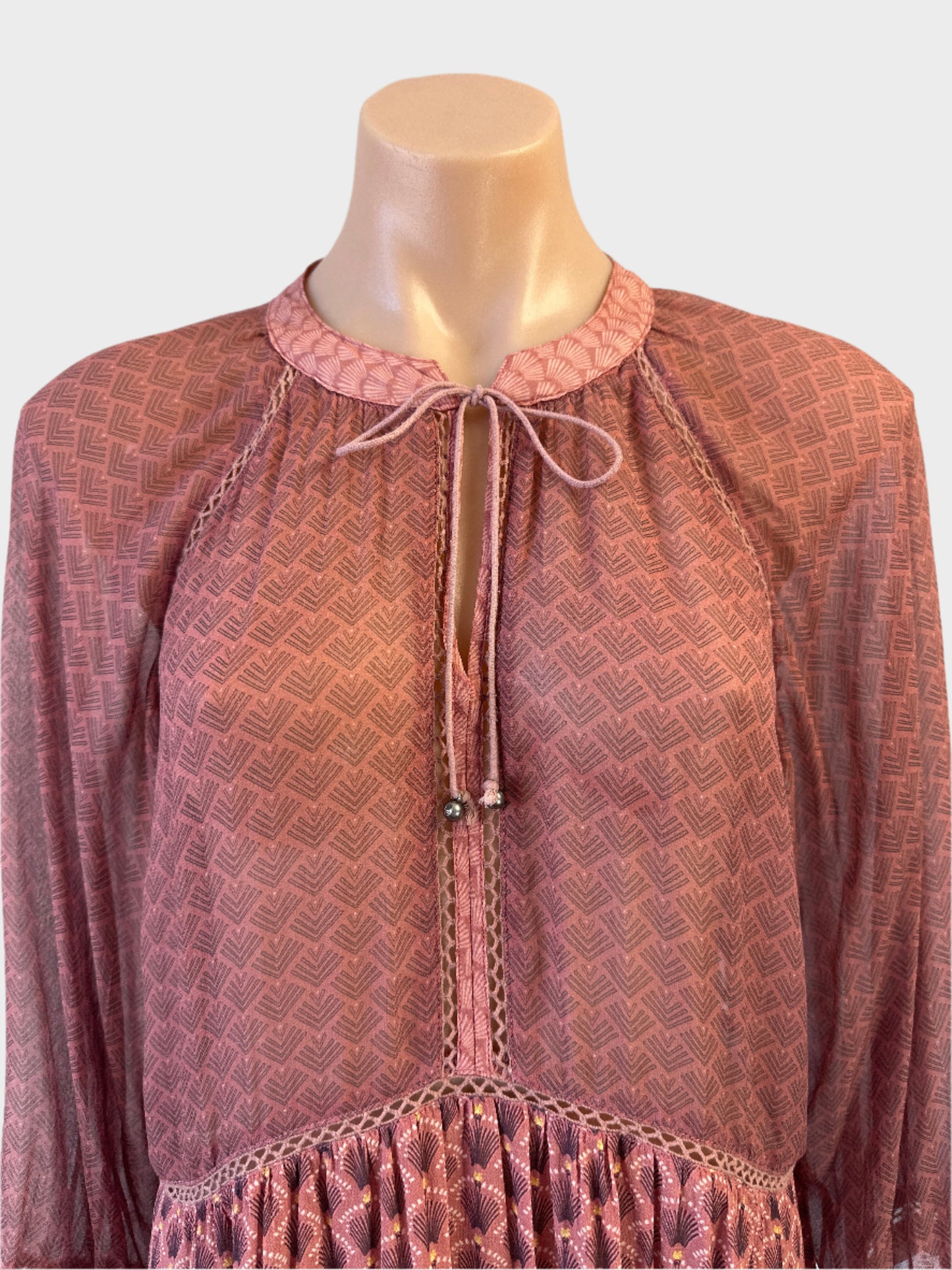 Catherine Murphy | top | size 14 | three quarter sleeve | linen cotton blend | made in Australia 🇦🇺