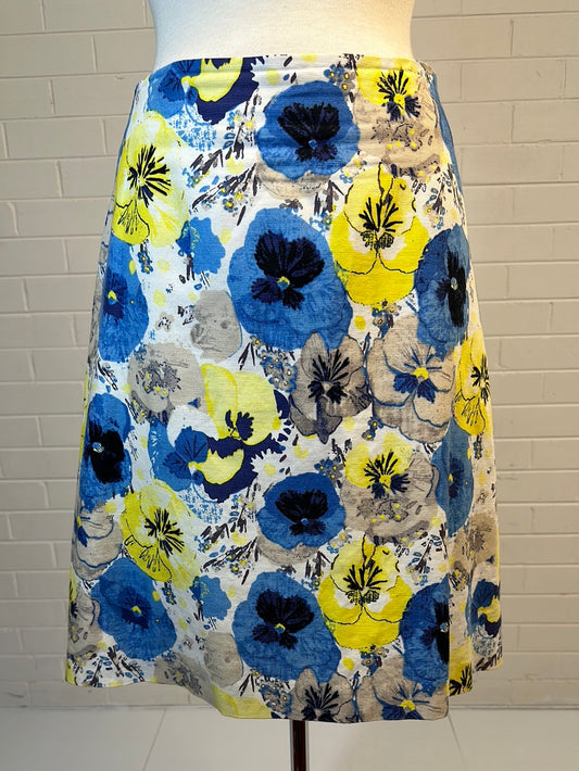 Laura Ashley | UK | skirt | size 12 | knee length | linen cotton blend