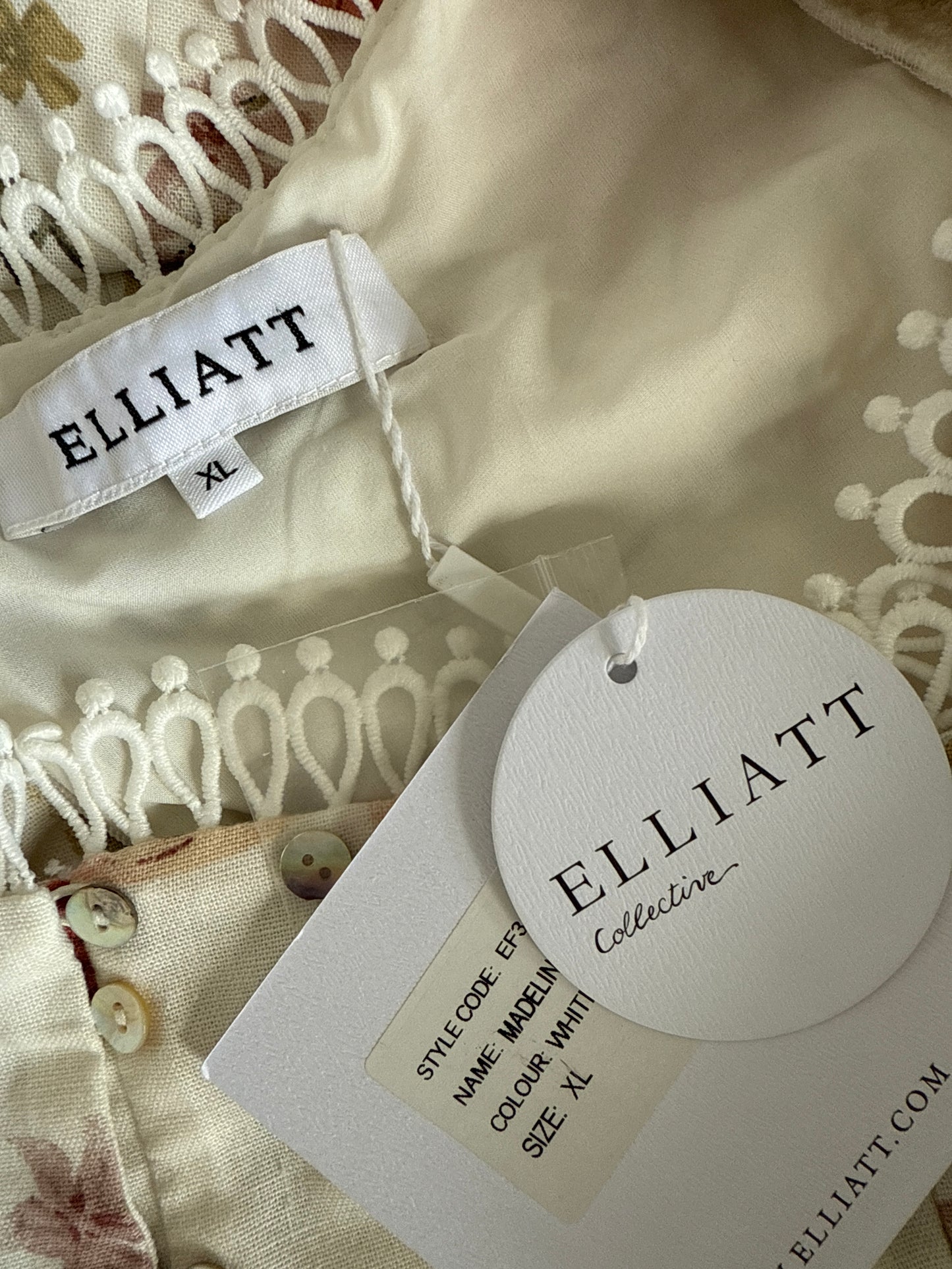 Elliatt | dress | size 16 | maxi length | linen cotton blend | new with tags