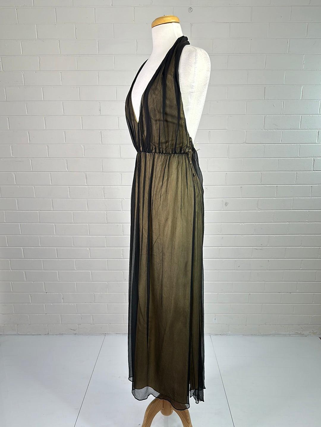 Bare by Rebecca Davies | vintage 90's | gown | size 8 | maxi length | 100% silk