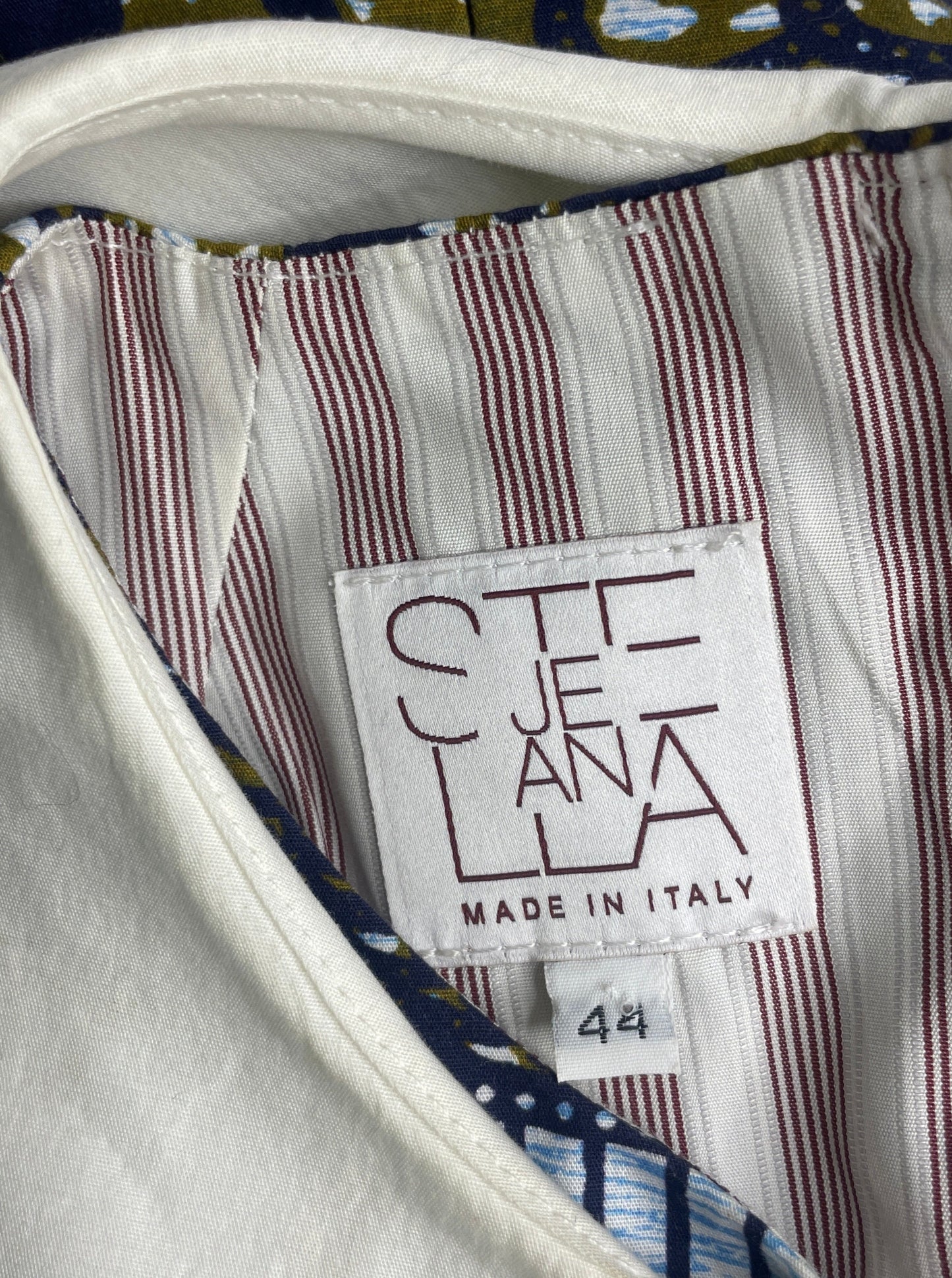 Stella Jean | Italy | dress | size 10 | midi length | 100% cotton | made in Italy