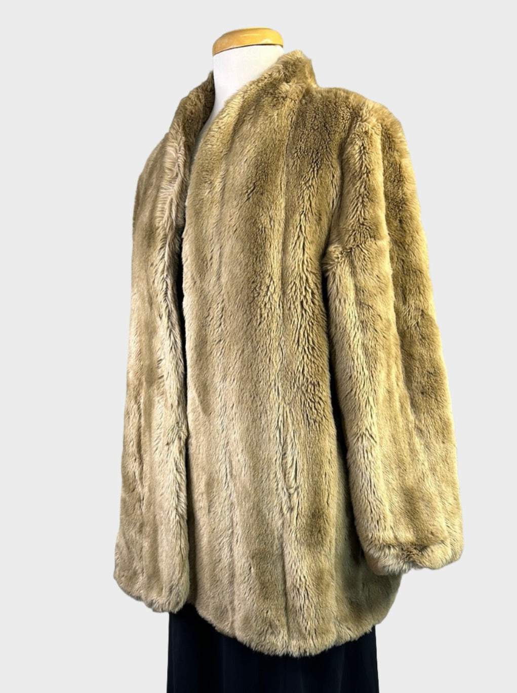 Otex of Melbourne | vintage 60's | faux fur coat | size 12 | single breasted