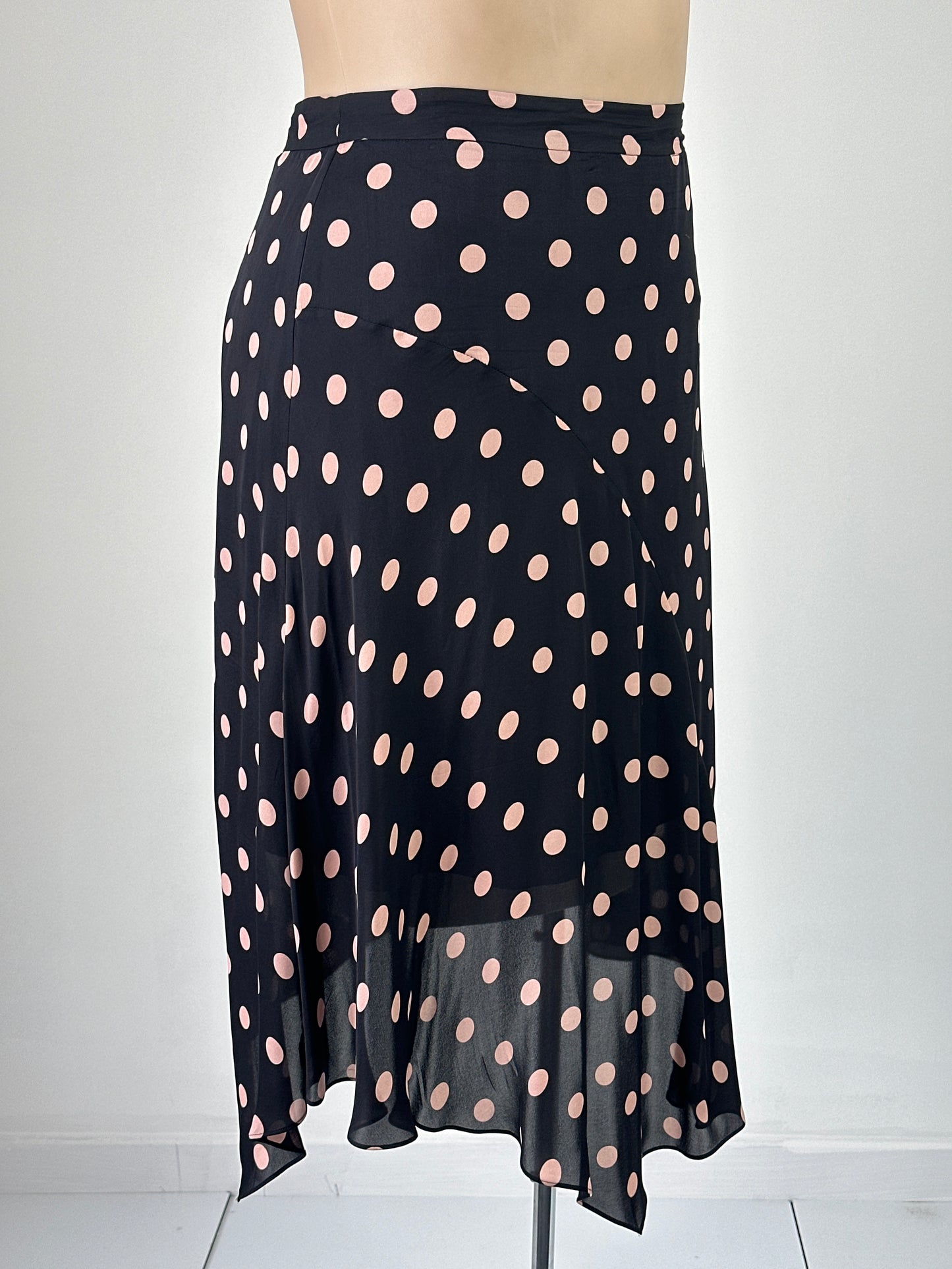 David Lawrence | skirt | size 14 | midi length | 100% silk