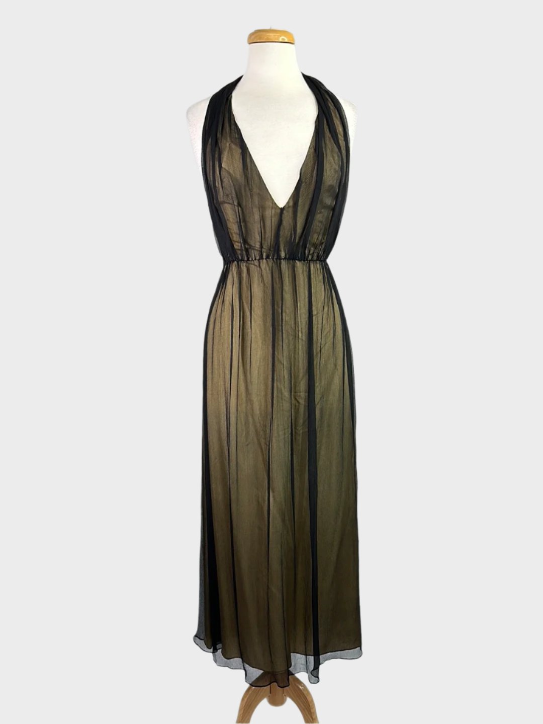 Bare by Rebecca Davies | vintage 90's | gown | size 8 | maxi length | 100% silk