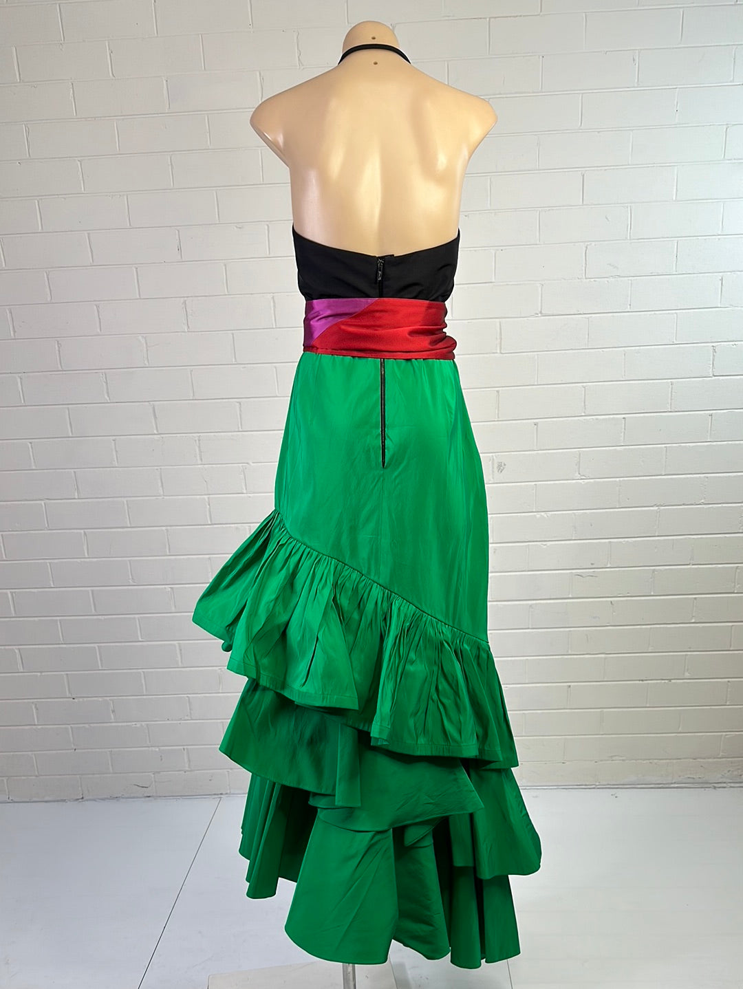 Johanna Ortiz | Colombia | gown | size 6 | maxi length | 100% silk | made in Colombia