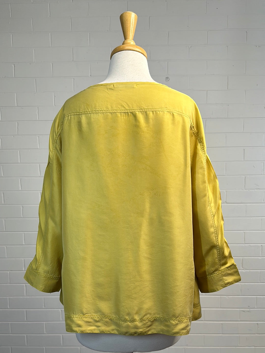 Lee Mathews | top | size 12 | three quarter sleeve | 100% silk