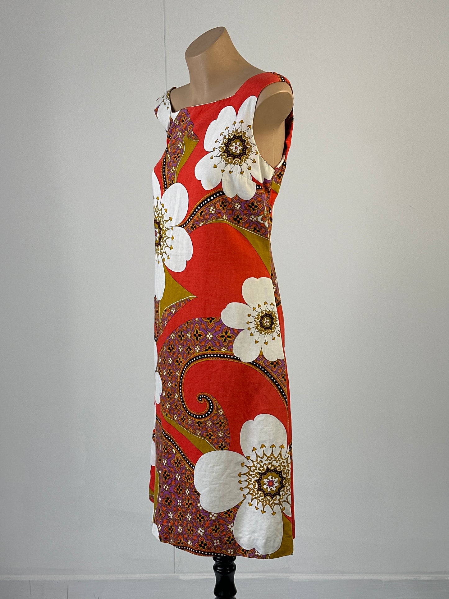 Palm Island | vintage 70's | dress | size 10 | knee length | 100% cotton