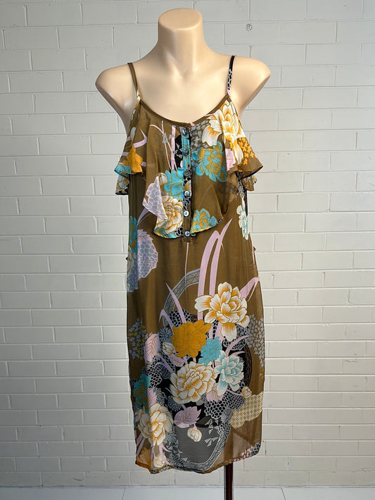 Shona Joy | dress | size 6 | knee length | 100% silk | made in Australia