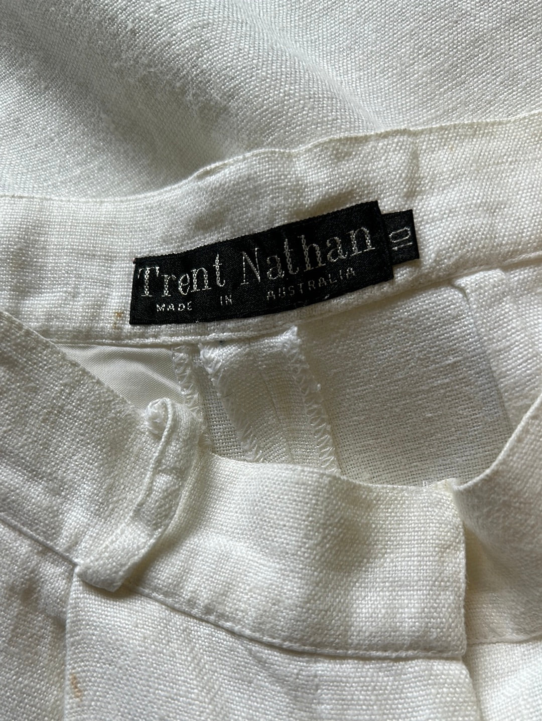 Trent Nathan | vintage 90's | pants | size 10  | straight leg | 100% linen | made in Australia 🇦🇺