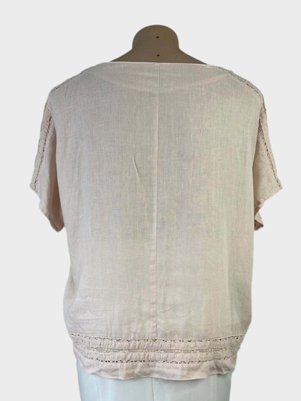 TIRELLI | top | size 16 | short  sleeve | 100% linen