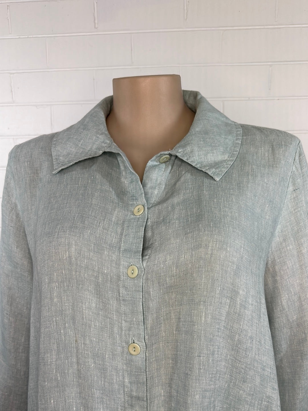 FLAX | New York | jacket | size 14 | single breasted | 100% linen