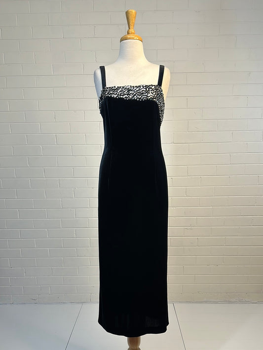 DÉBUT | vintage 90's | dress | size 14 | maxi length