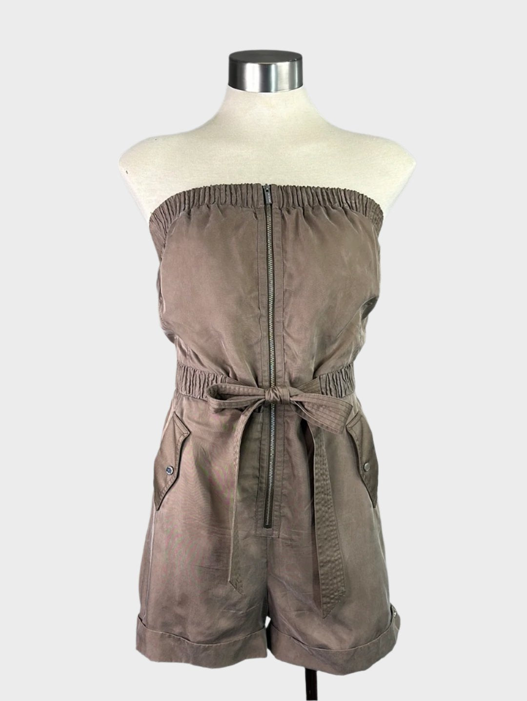 Karen Millen | UK | playsuit | size 12 | strapless | 100% cupro