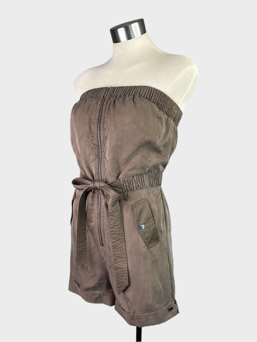 Karen Millen | UK | playsuit | size 12 | strapless | 100% cupro