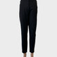 Designer Alexander Wang black twill tapered leg pants with zip and jetted pockets for office wear.