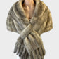 Bailey's Furs vintage 50’s fur stole with sculpted shoulders, shawl collar and fur tails for formal or evening wear