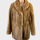 Berkeley Furs vintage 80’s fur coat with shawl collar, in-seam pockets and hook & eye closure for formal or evening wear