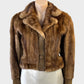 Vintage 60’s fur jacket by Bernhard Hammerman with plush pile finish, notched lapels and welt pockets for evening wear