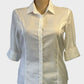 Colbest - Cottonize classic shirt in pure white cotton with woven stripe for office wear.