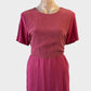COS jersey top in ashes of rose with short sleeves, wide waistband and tie back sash for office or smart casual wear.