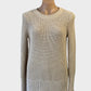 Country Road beige pearlescent knit sweater with rib trim and crew neck for smart casual wear.
