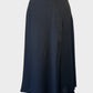 zDavid Lawrence flared skirt in black with overlapping front panel and contour waist for office or evening wear.