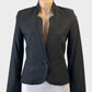 Designer Lover black single breasted jacket with one button closure and welt pocket for evening or office wear.