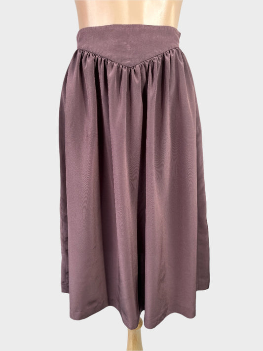 Vintage designer Diana Richards purple gathered skirt with Basque waist for office wear.