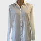 Elka Collective classic white shirt with pleated back yoke and shirt tail hem for office or smart casual wear.