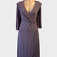 Designer Escada Sport grey and pink geometric jersey sheath dress with ruched waist and tulip skirt for office or smart casual.