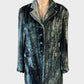 Designer Gianfranco Ferré vintage 80’s plush wool jacket in teal with luxurious pile finish, single breasted style with notched lapels for evening or smart casual wear