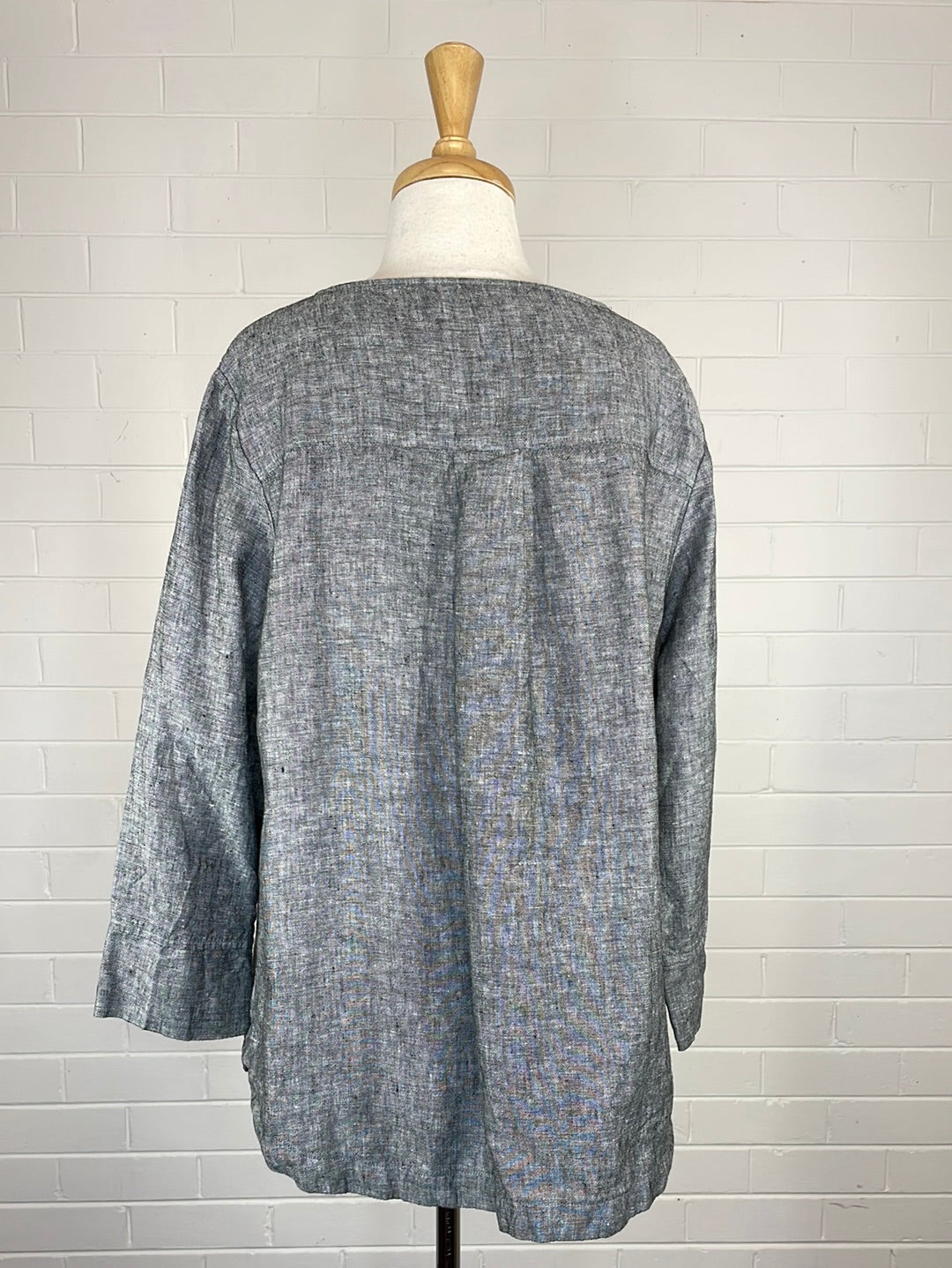 Pingpong | top | size 14 | long sleeve | 100% linen