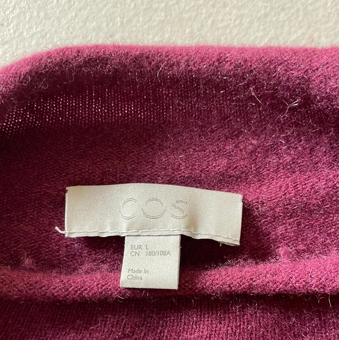 COS | sweater | size 14 | band collar | 100% cashmere