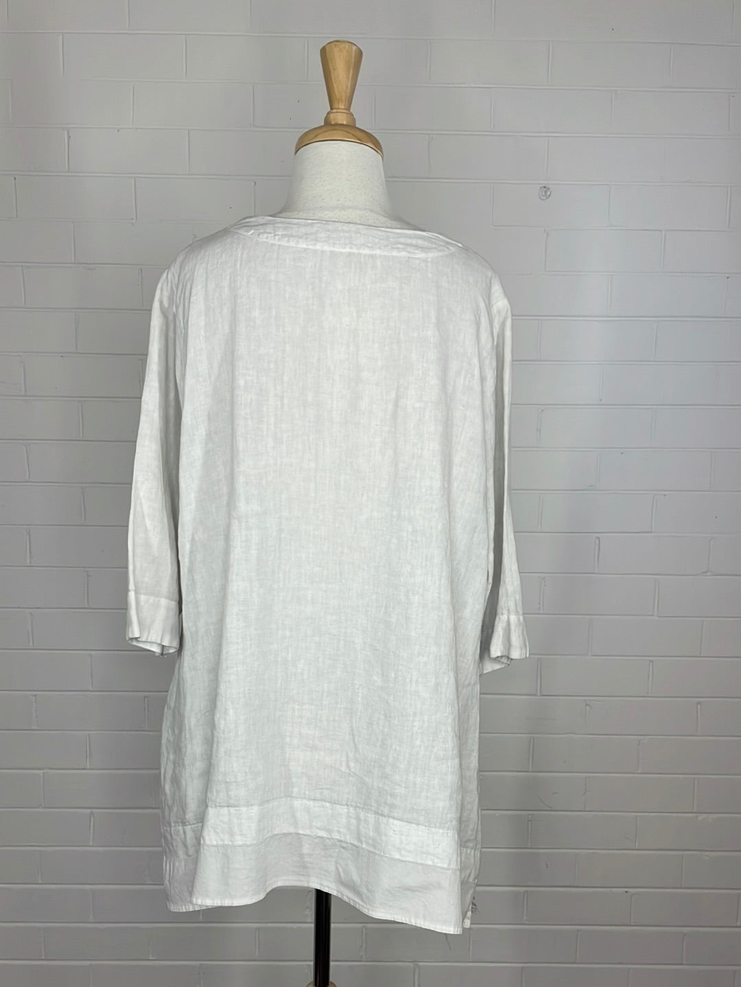 Elemente Clemente | Munich top | size 12 | three-quarter sleeve | 100% linen