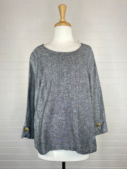 Pingpong | top | size 14 | long sleeve | 100% linen