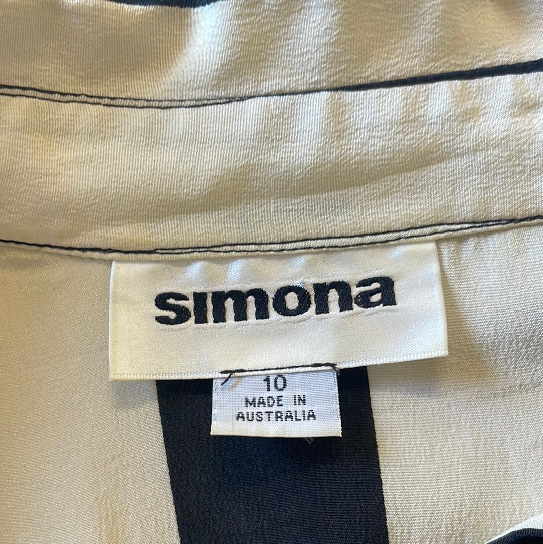 Simona | shirt | size 10 | long sleeve | 100% silk