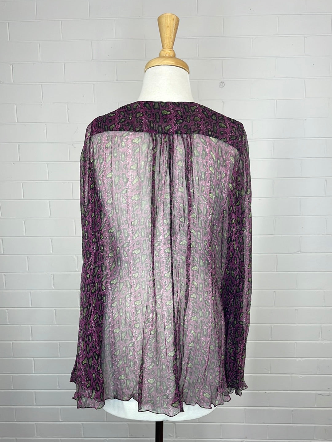 Scanlan Theodore | shirt | size 10 | long sleeve | 100% silk