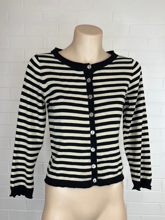 Anna Thomas | cardigan | size 8 | three quarter sleeve | 100% cotton