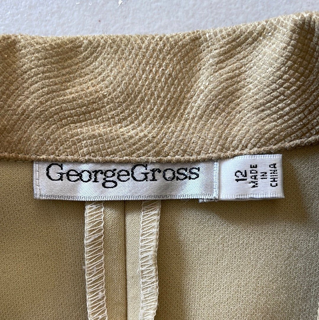 George Gross | jacket | size 12 | zip front | leather