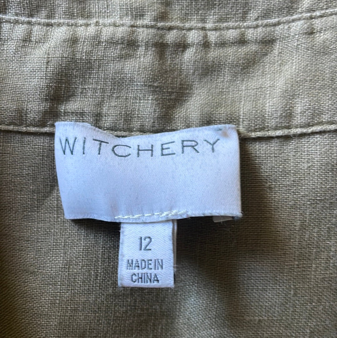 Witchery | shirt | size 12 | long sleeve | 100% linen