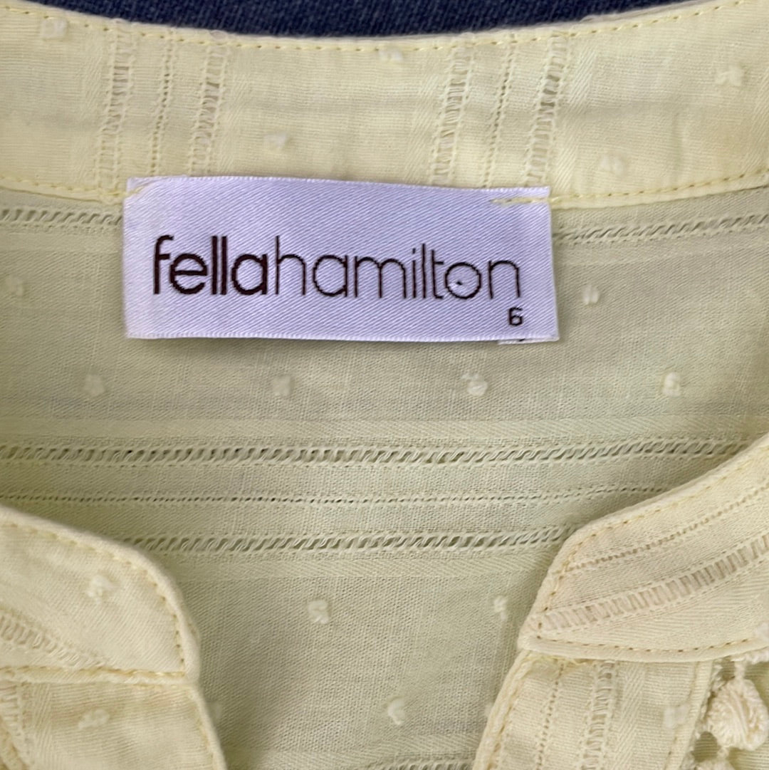 Fella Hamilton | shirt | size 6 | three quarter sleeve | 100% cotton