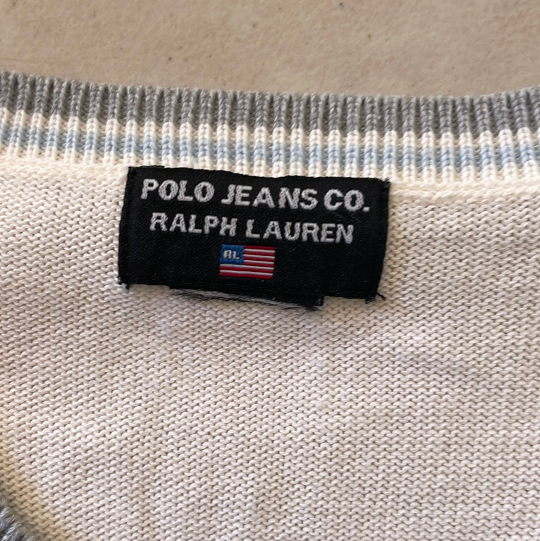 Ralph Lauren Polo | New York | sweater | size 10 | v-neck | 100% cotton