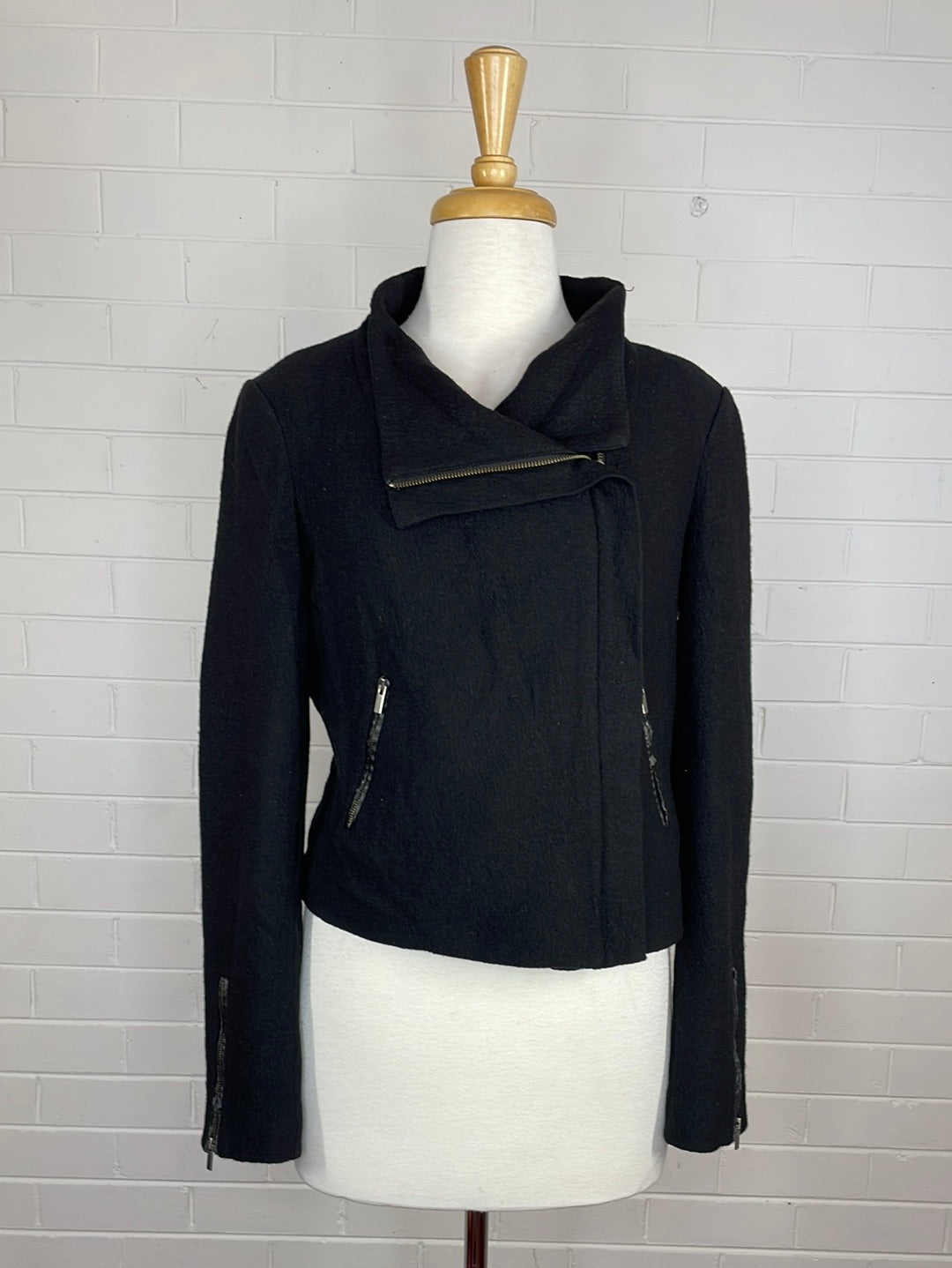 MARCS | jacket | size 10 | zip front | 100% wool