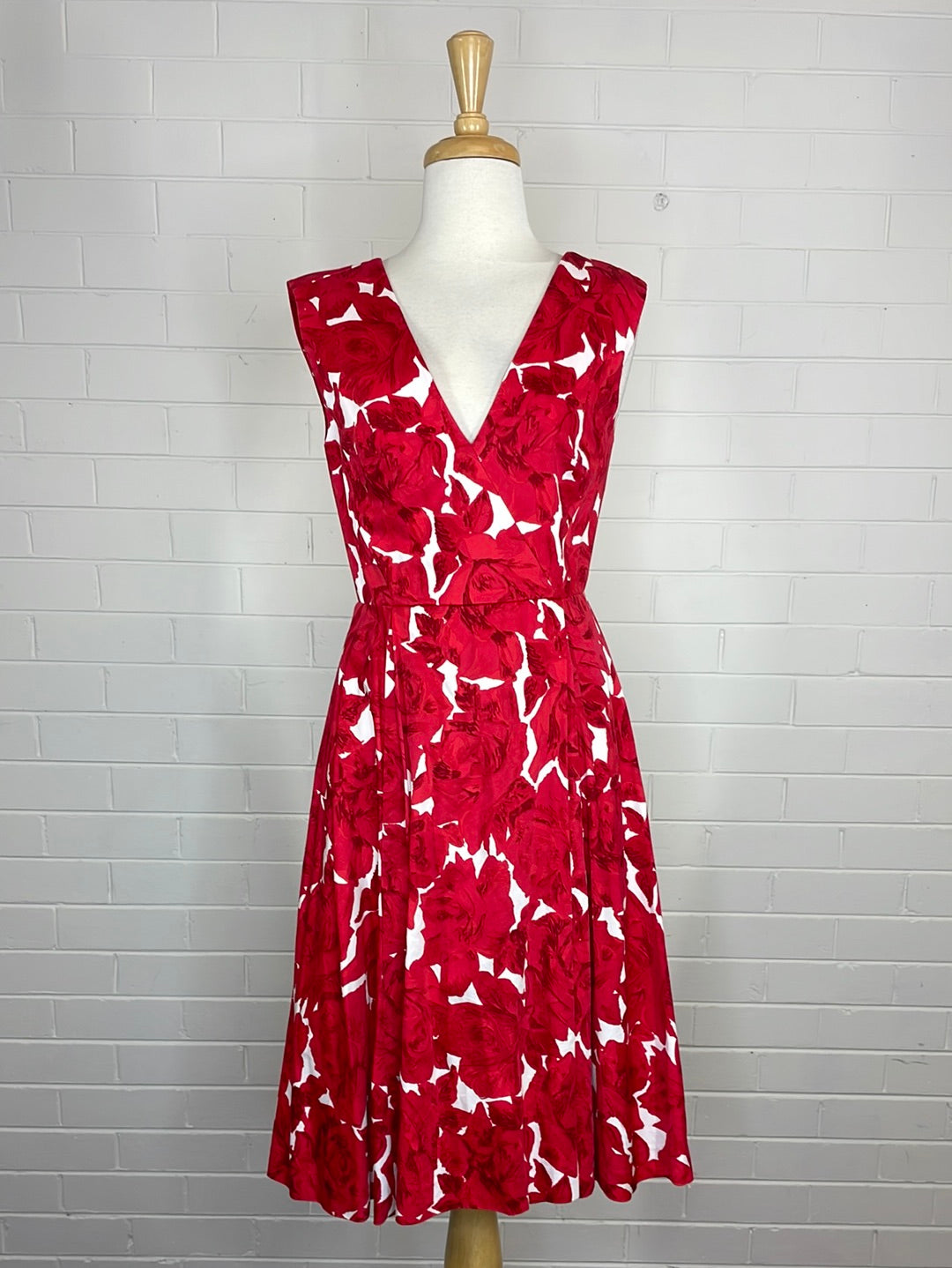 David Lawrence | dress | size 8 | knee length | cotton linen blend.